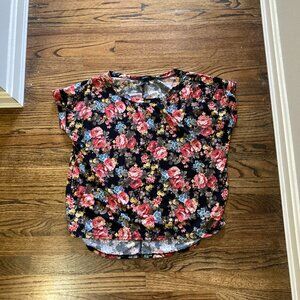 Floral & Black Shirt